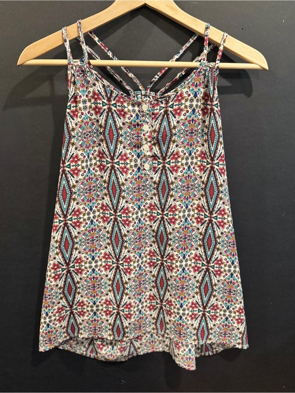 Beautiful Rose Gold Tank camisole top. Multicolor Lightweight and flowy. M